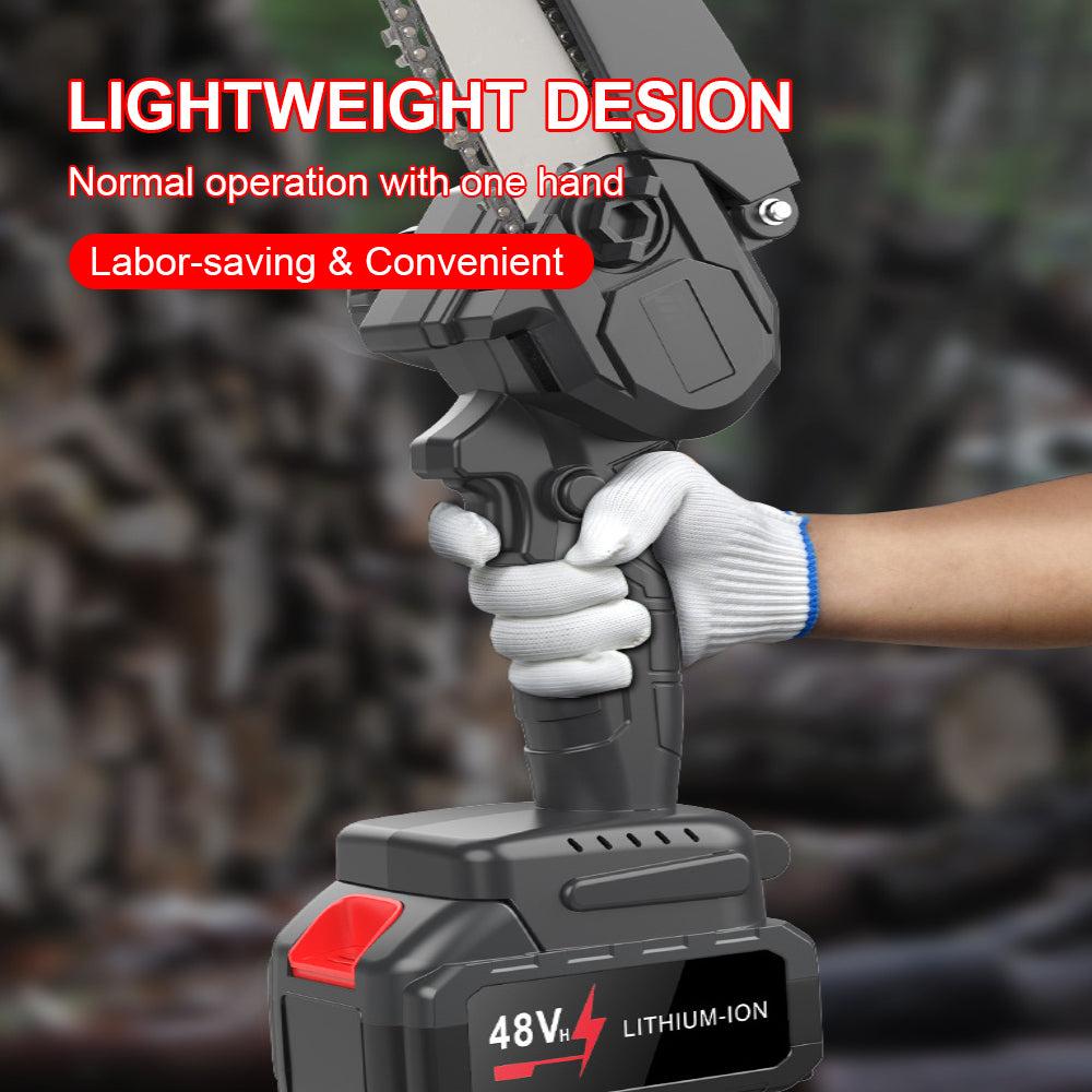 HQ SolarLighting 6" Cordless Electric Chainsaw + (2 FREE Batteries)