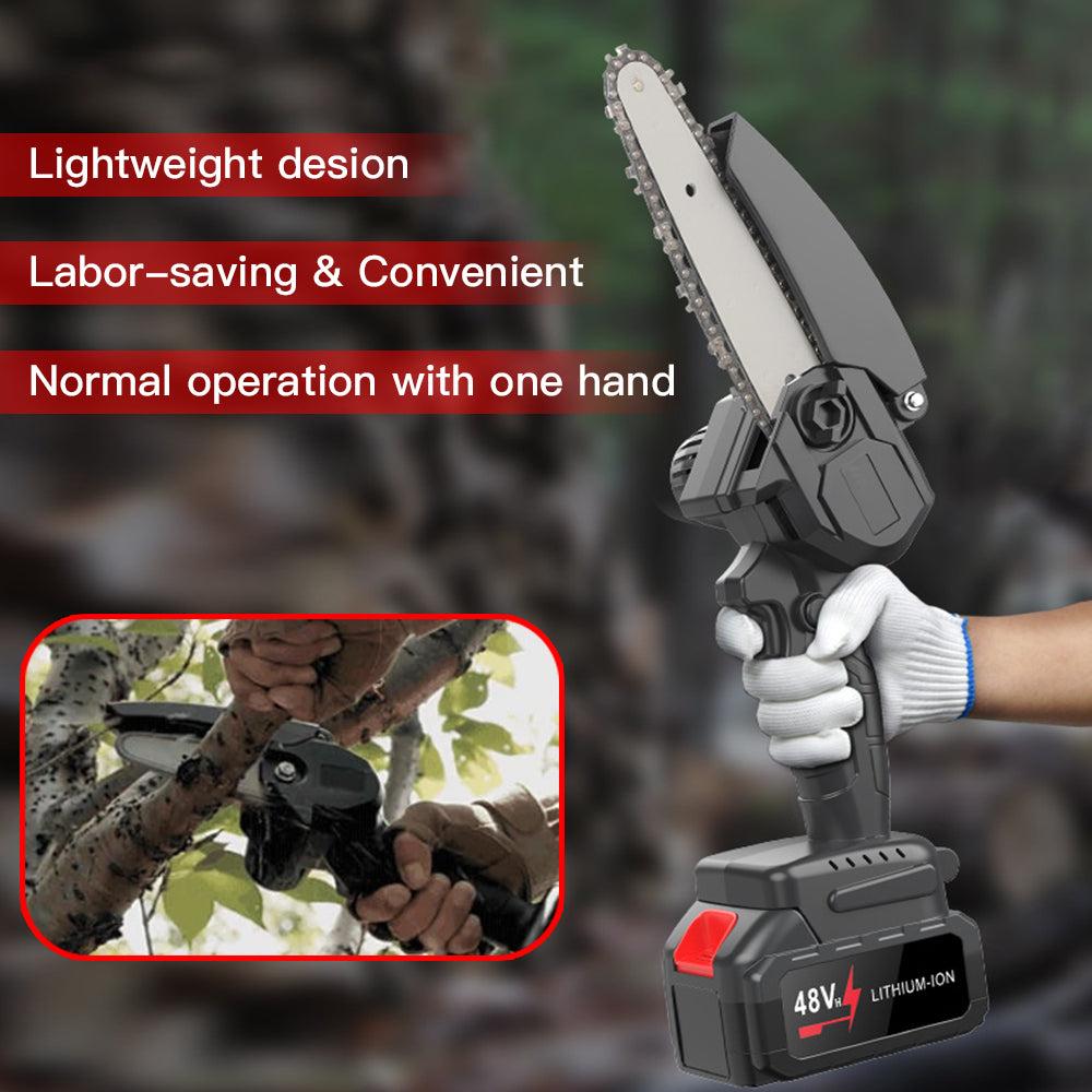 HQ SolarLighting 6" Cordless Electric Chainsaw + (2 FREE Batteries)