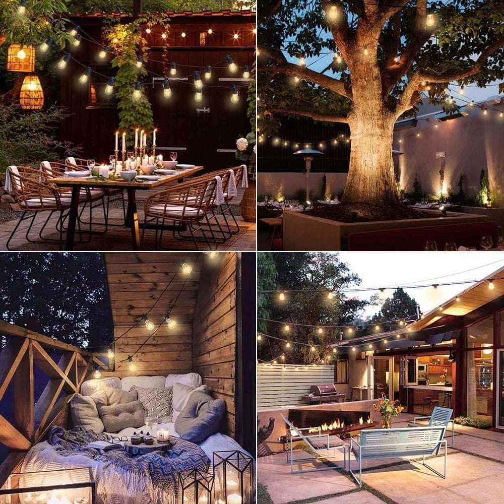 HQ SolarLighting 20M - 200M Connectable LED Festoon String Lights Party Lights Patio Lights Dimmable - HQ SolarLighting