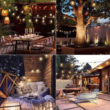 HQ SolarLighting 20M - 200M Connectable LED Festoon String Lights Party Lights Patio Lights Dimmable - HQ SolarLighting