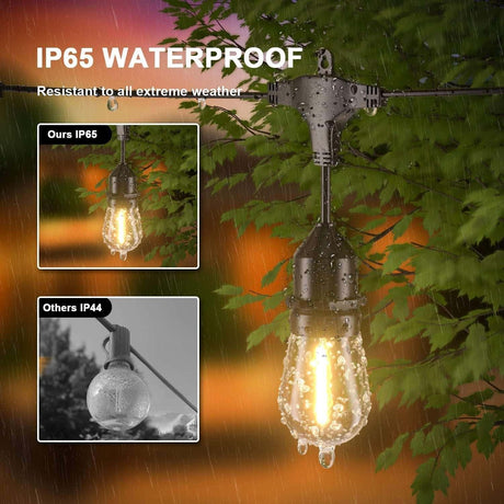 HQ SolarLighting 15M-240M Connectable LED Outdoor Festoon Lights Party Lights String Lights Dimmable - HQ SolarLighting