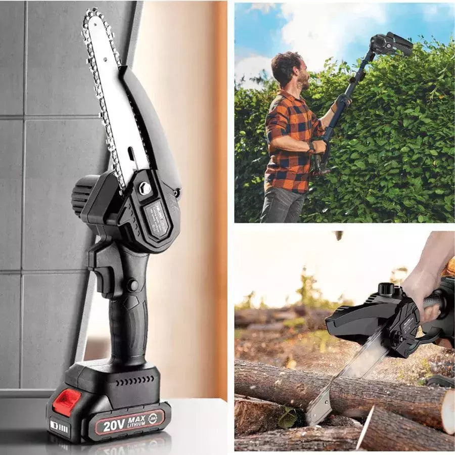 2 - in - 1 Cordless 6 - Inch Telescopic Chainsaw (+2 FREE Batteries) - HQ SolarLighting
