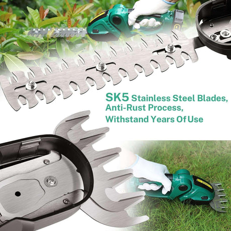 HQ SolarLighting Cordless Hedge Trimmer (+2 FREE Batteries) - HQ SolarLighting