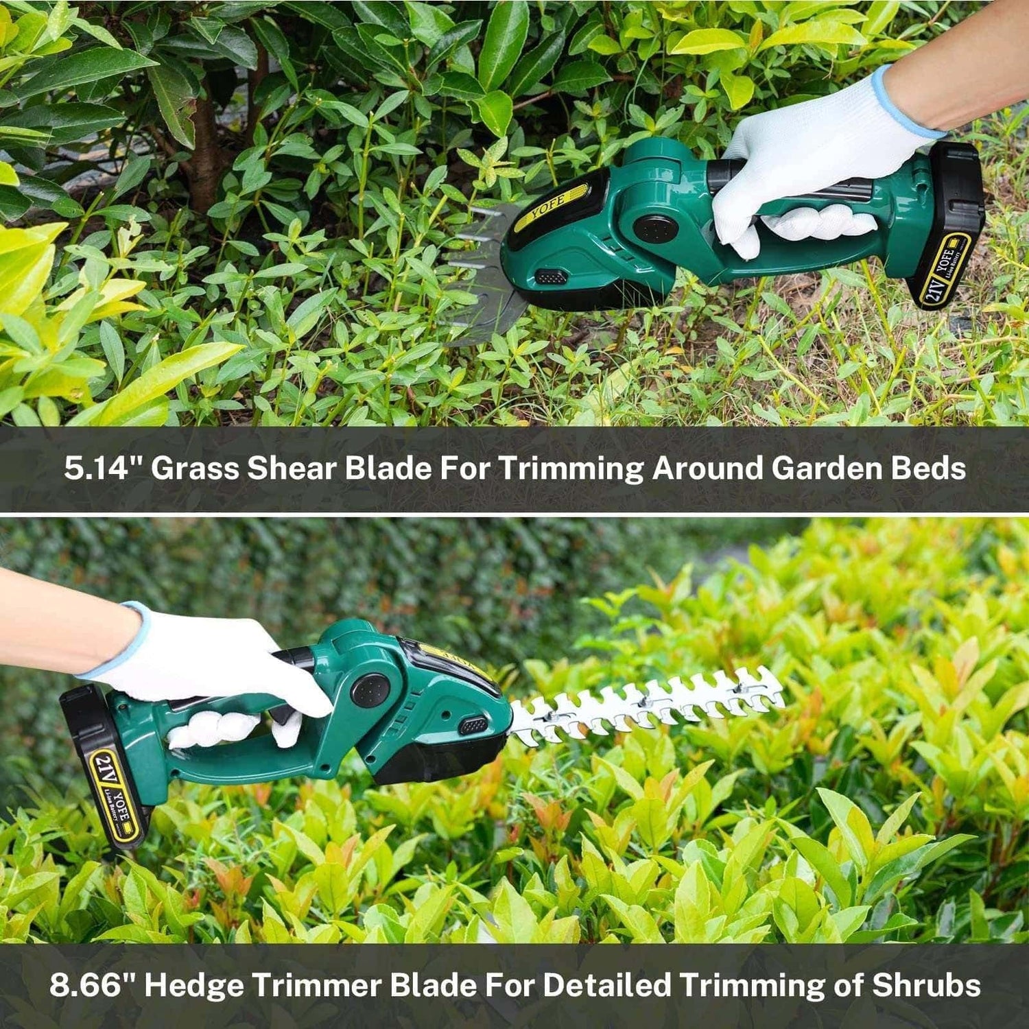 HQ SolarLighting Cordless Hedge Trimmer (+2 FREE Batteries) - HQ SolarLighting