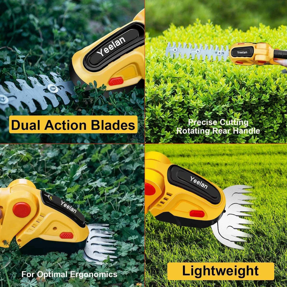 HQ SolarLighting Cordless Hedge Trimmer (+2 FREE Batteries) - HQ SolarLighting