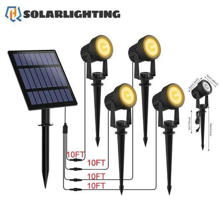 HQ SolarLighting Solar Spotlights Outdoor Garden Lights for Garden Yard Path Driveway Porch Walkway - HQ SolarLighting