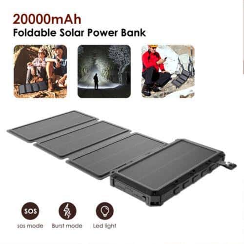 HQ SolarLighting Solar Charging Portable 20000mAh Power Bank Folding Solar Panels For Phones and Tablets - Hot products