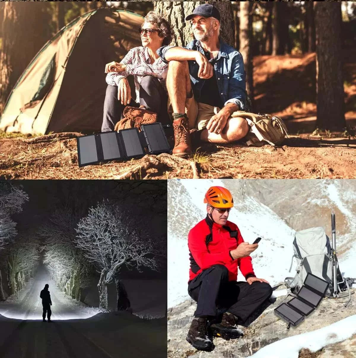 HQ SolarLighting Solar Charging Portable 20000mAh Power Bank Folding Solar Panels For Phones and Tablets - Hot products