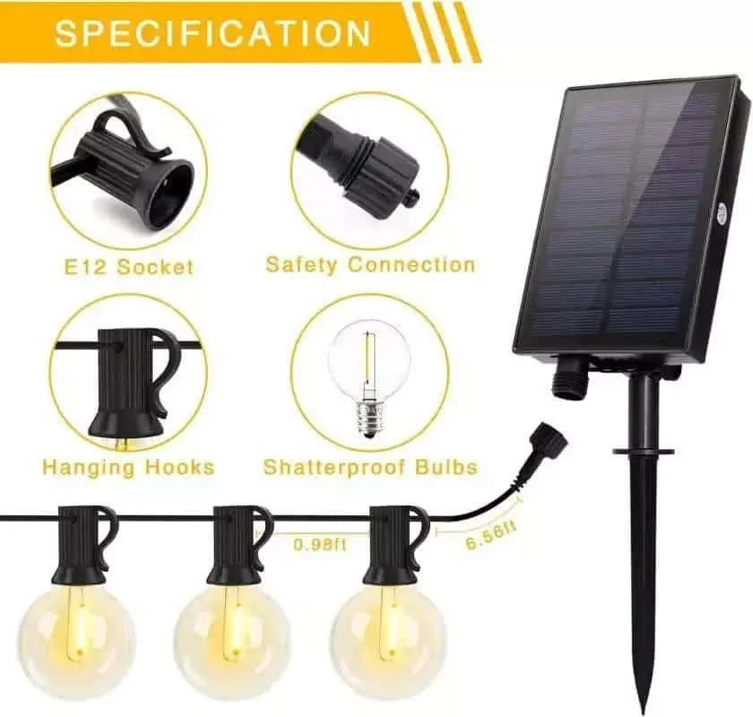 HQ Solar Lighting LED Dimmable Solar G40 Garden Light