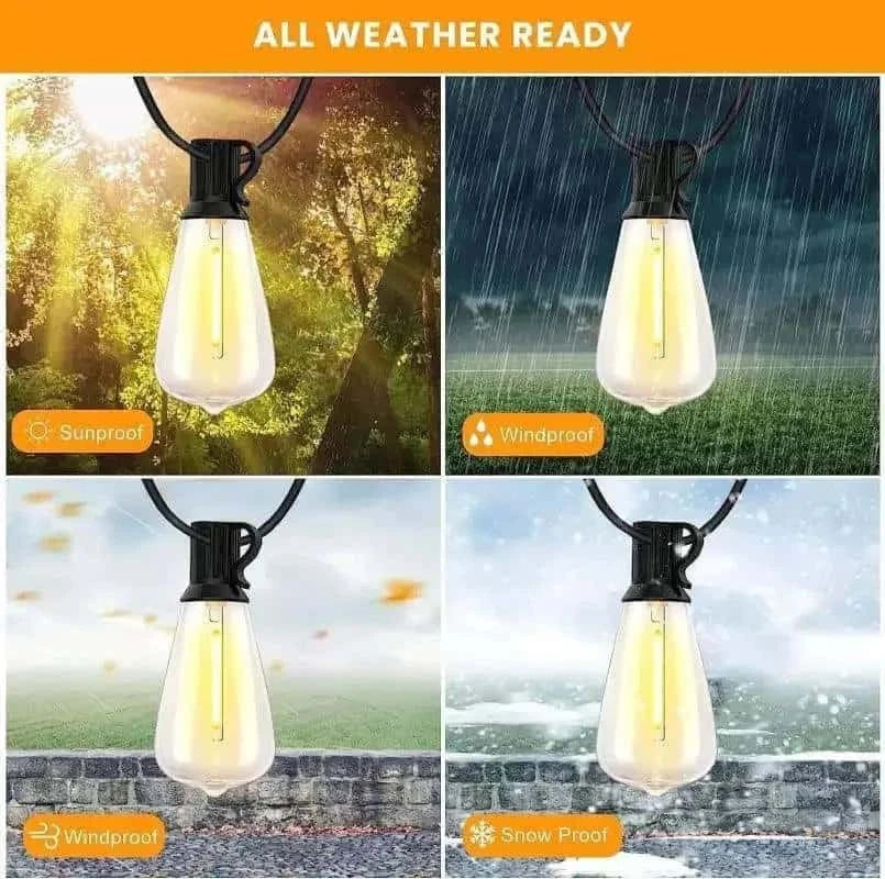 HQ Solar Lighting weatherproof outdoor string lights (15 leds)