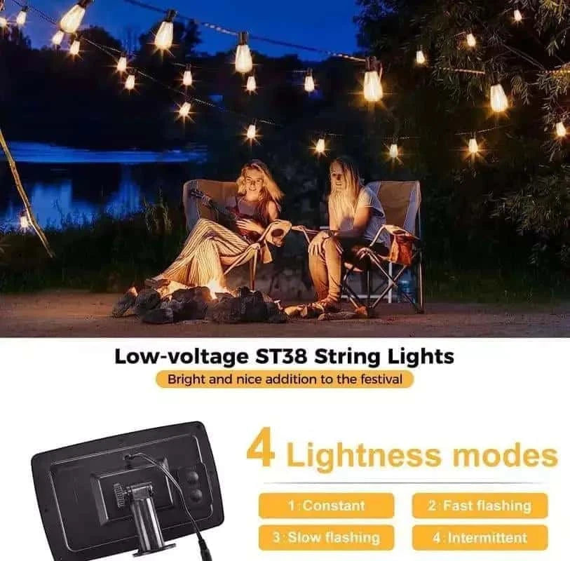 HQ Solar Lighting weatherproof outdoor string lights (15 leds)