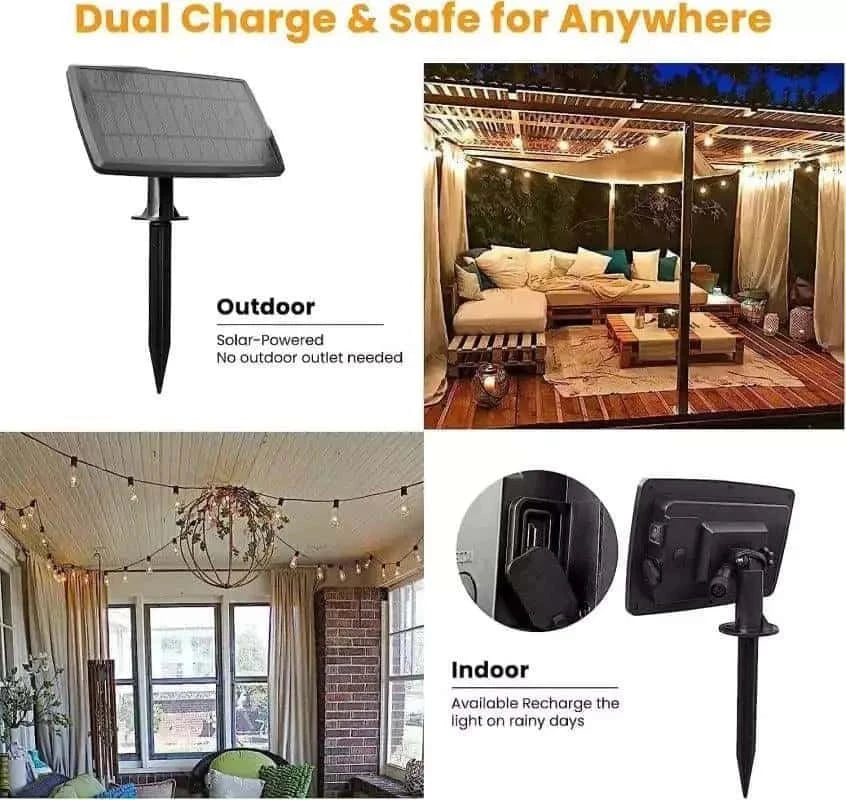 HQ Solar Lighting weatherproof outdoor string lights (15 leds)