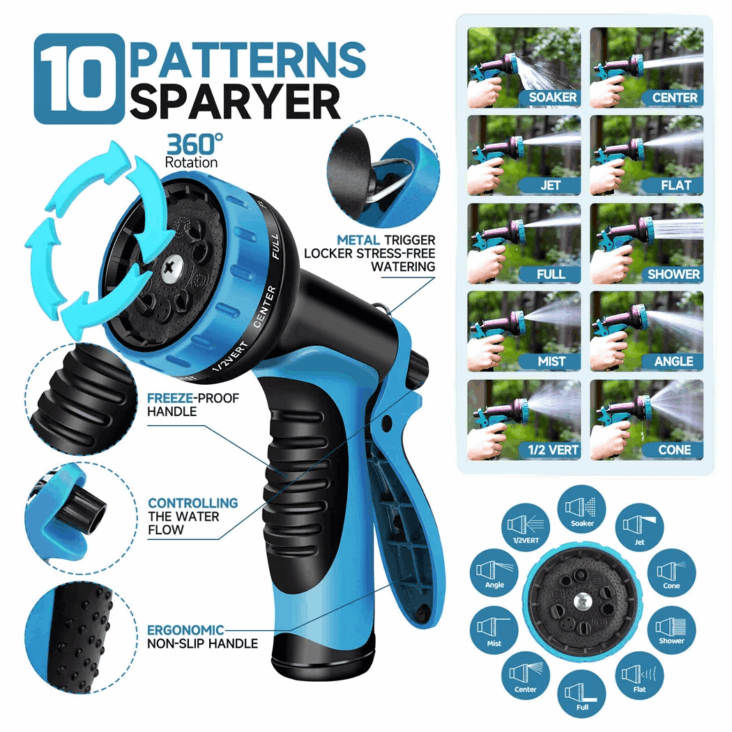 HQ SolarLighting Flexible Kink - Free Expandable Garden Hose (30m Extension) - HQ SolarLighting