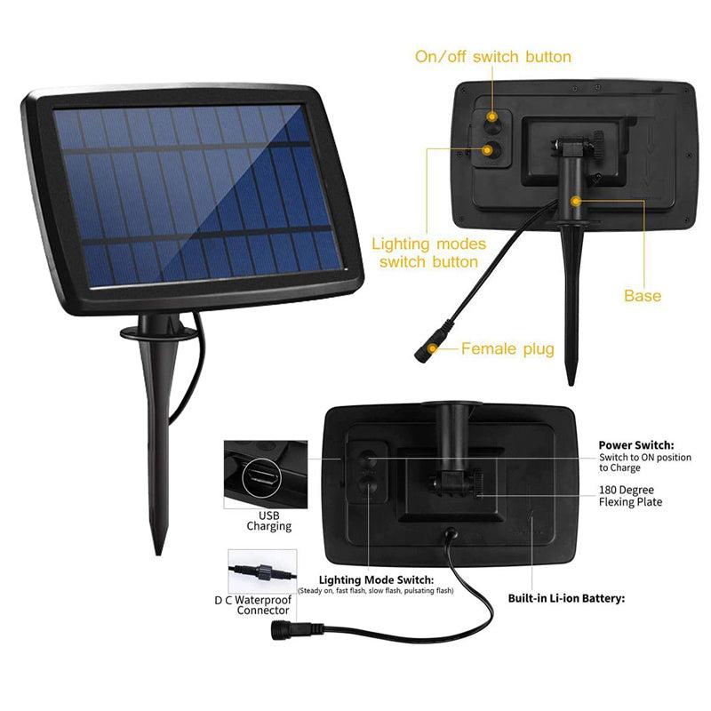 HQ SolarLighting  Replacement Solar Charger with DC female connector and built-in battery