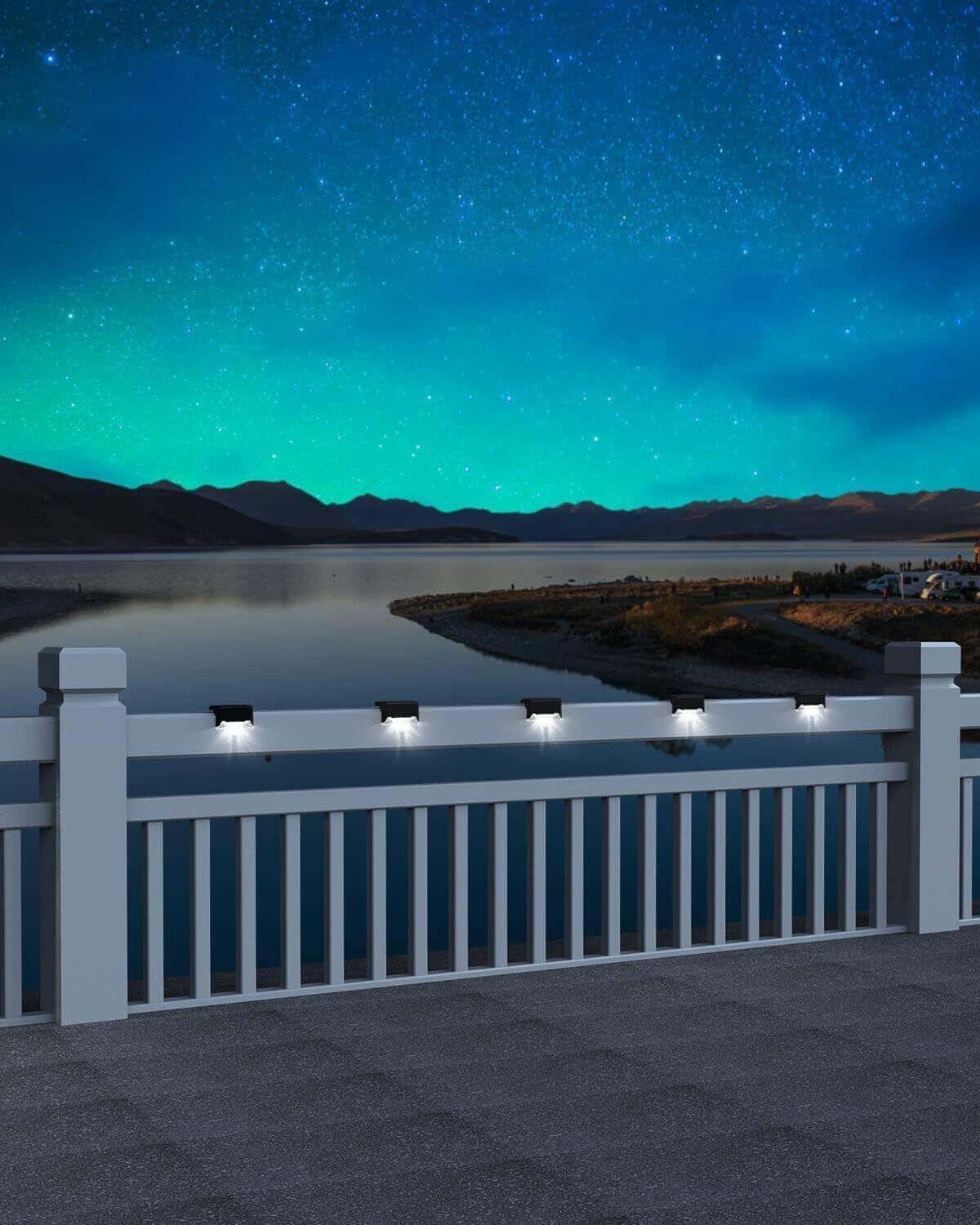 Solar-Terrassenleuchten für den Außenbereich – 4er-Pack wasserdichte LED-Stufenleuchten für Zaun, Treppe, Terrasse