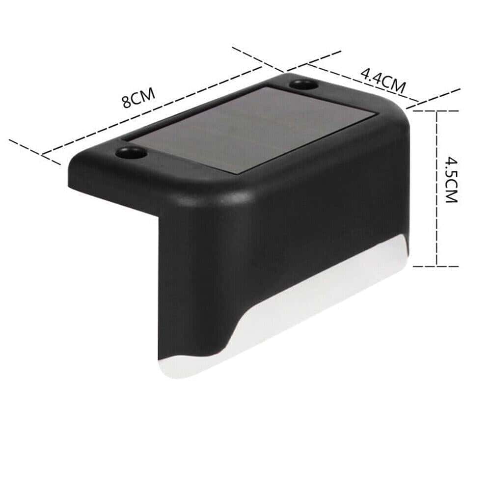 Solar-Terrassenleuchten für den Außenbereich – 4er-Pack wasserdichte LED-Stufenleuchten für Zaun, Treppe, Terrasse