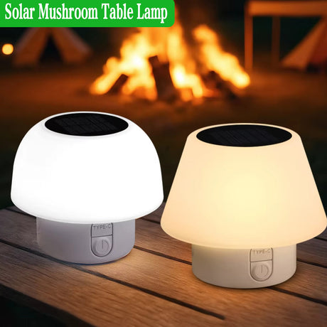HQ Solar Lighting Portable LED Solar Table Lamp Indoor Outdoor Warm+White+RGB Night Light Xmas hqsolarlighting
