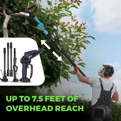 2-in-1 Cordless 6-Inch Telescopic Chainsaw (+2 FREE Batteries)