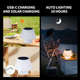 HQ Solar Lighting Portable LED Solar Table Lamp Indoor Outdoor Warm+White+RGB Night Light Xmas hqsolarlighting