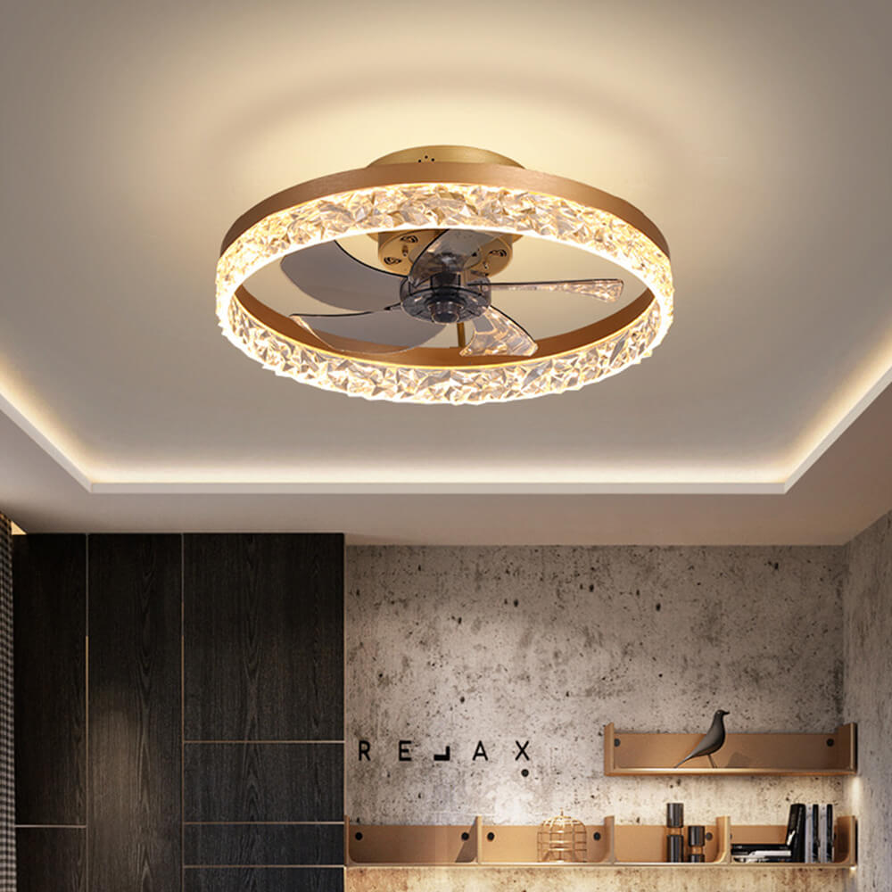 Circular CeilingFan Light Modern And Simple Creative Embedded Integrated