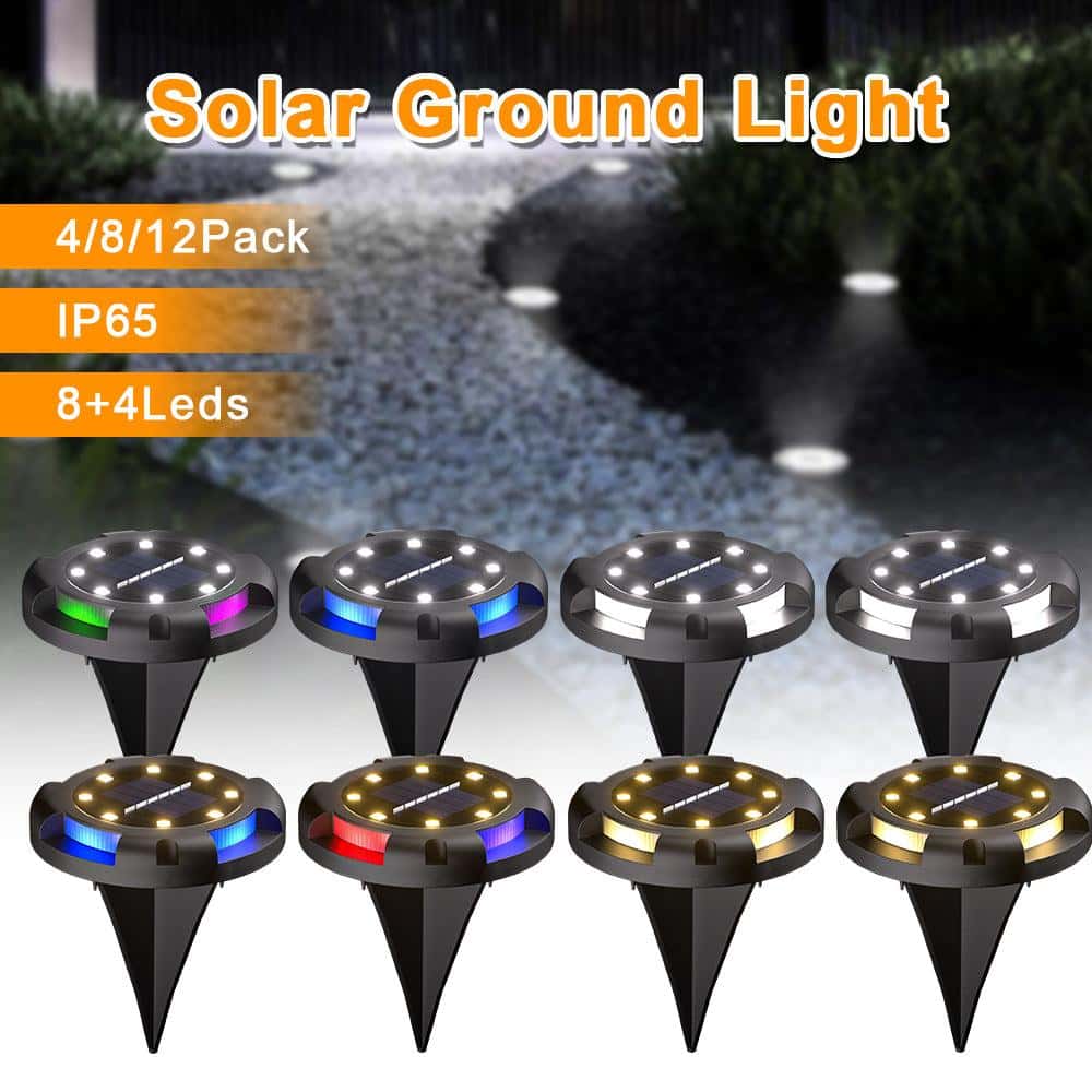 HQ SolarLighting LED Ground Light Pack for Pathway Garden Decoration