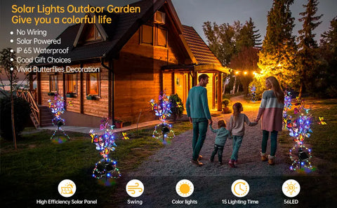 HQ Solar Lighting™ Wasserdichtes Solar-Schmetterlingslicht