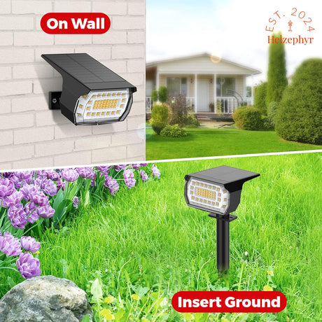 Solar Landscape Spot Lights Outdoor, IP65 Waterproof, Lights for Garden Gate Yard Garage Pathway Outside with 3 Lighting Modes [Warm White] soga