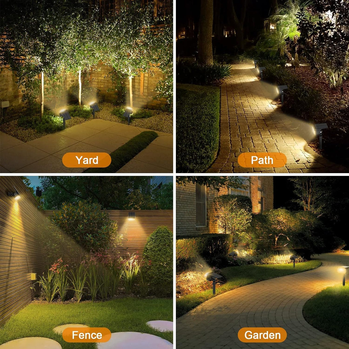 Solar Landscape Spot Lights Outdoor, IP65 Waterproof, Lights for Garden Gate Yard Garage Pathway Outside with 3 Lighting Modes [Warm White] soga