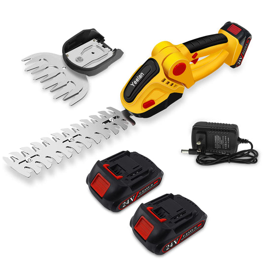 HQ SolarLighting Cordless Hedge Trimmer (+2 FREE Batteries)