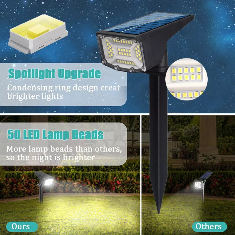Solar Landscape Spot Lights Outdoor, IP65 Waterproof, Lights for Garden Gate Yard Garage Pathway Outside with 3 Lighting Modes [Warm White] soga