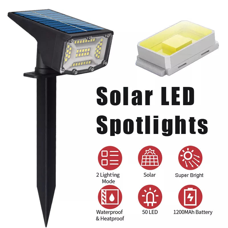 Solar Landscape Spot Lights Outdoor, IP65 Waterproof, Lights for Garden Gate Yard Garage Pathway Outside with 3 Lighting Modes [Warm White] soga