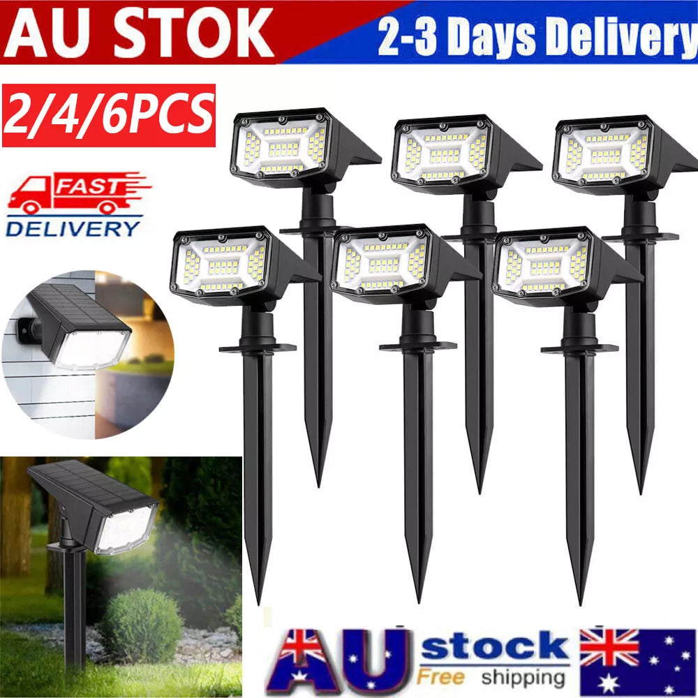 Solar Landscape Spot Lights Outdoor, IP65 Waterproof, Lights for Garden Gate Yard Garage Pathway Outside with 3 Lighting Modes [Warm White] soga