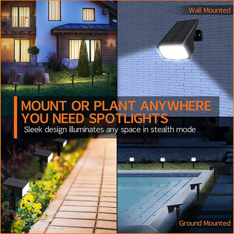 Solar Landscape Spot Lights Outdoor, IP65 Waterproof, Lights for Garden Gate Yard Garage Pathway Outside with 3 Lighting Modes [Warm White] soga