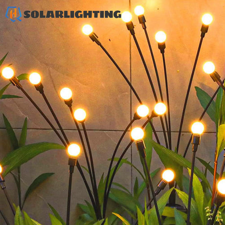 HQ SolarLighting Waterproof Solar Powered Firefly Lights Warm White for Garden Decoration - Garden Lights