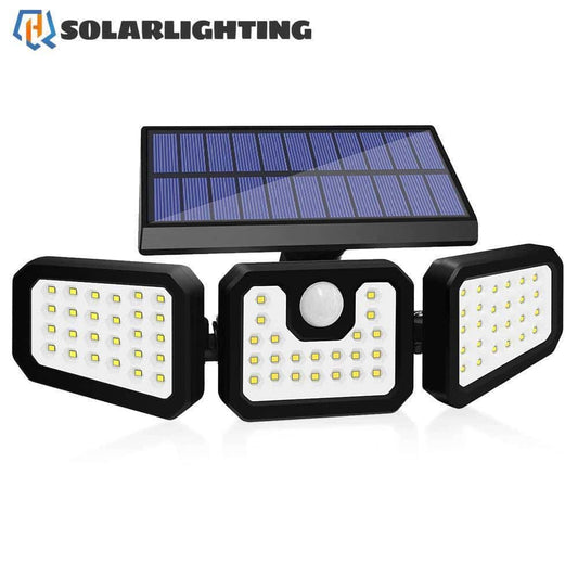 HQ SolarLighting 3 - Head Solar Motion Light Solar Wall Lights LED Motion Light - HQ SolarLighting