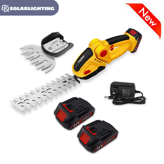 HQ SolarLighting Cordless Hedge Trimmer (+2 FREE Batteries)