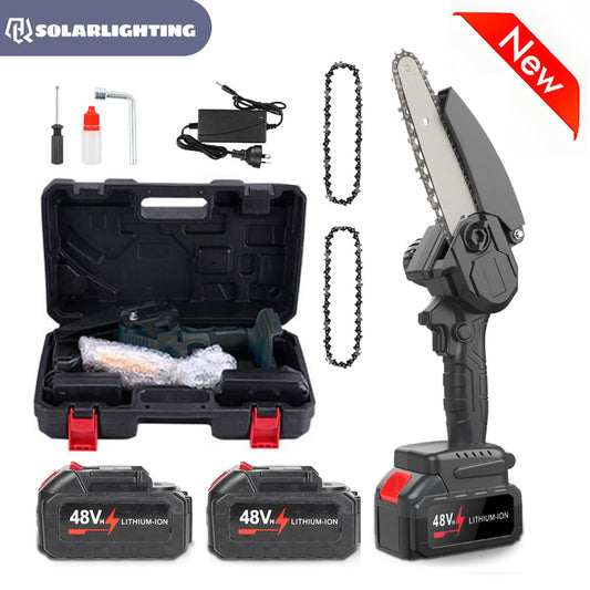 HQ SolarLighting 6" Cordless Electric Chainsaw + (2 FREE Batteries)