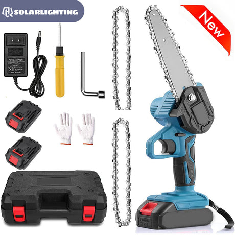 HQ SolarLighting 6’’ Cordless Electric Chainsaw + (2 FREE Batteries) - Hot products