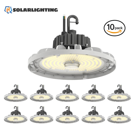 10 PCS 120V Powered 150W 200W 240W UFO High Bay Lights - Lights